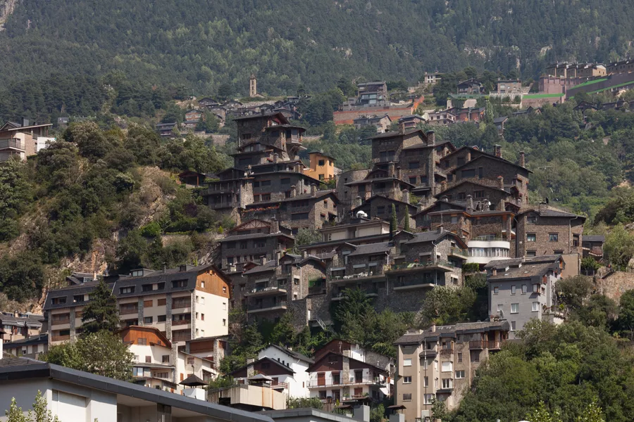 mountainous town of Escaldes Engordany, Andorra