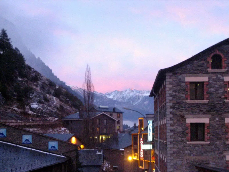evening view of Arinsal, Andorra 