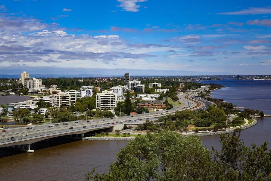 panoramic view of Perth, Australia