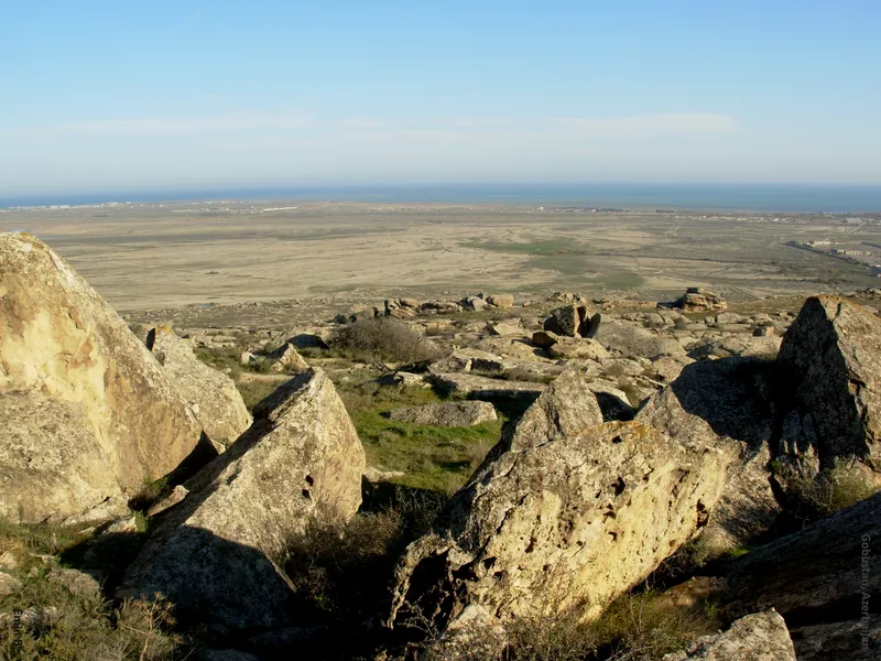 Rock formation in Gobustan National Park, Azerbaijan