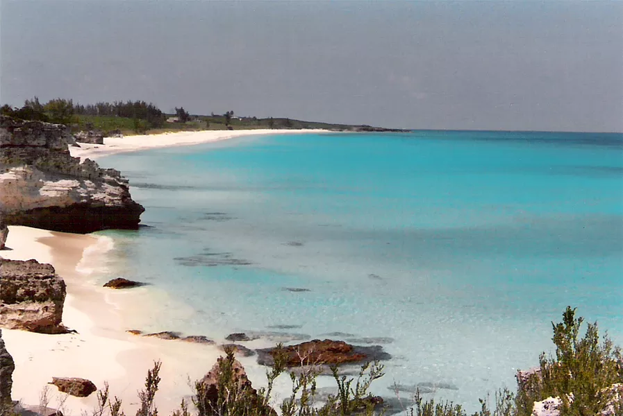 sandy beach in Cat Island , Bahamas