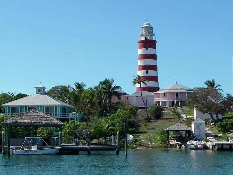 lighthouse in Hope Town, Abacos, Bahamas