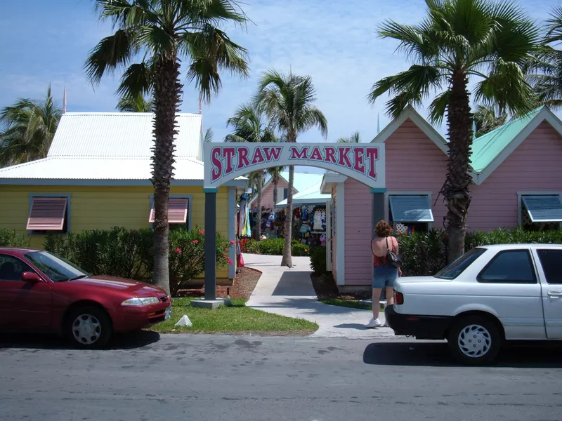straw market of Freeport, Bahamas