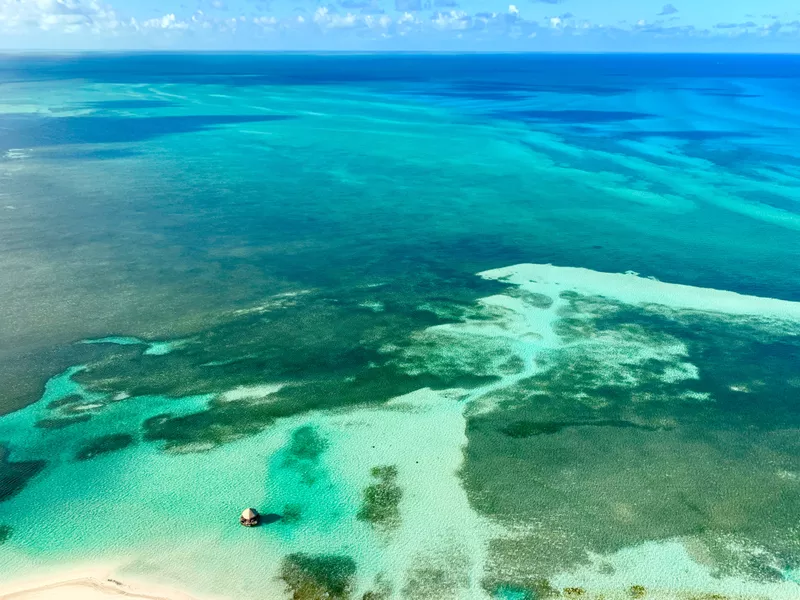 beautiful waters of Rum Cay, Bahamas