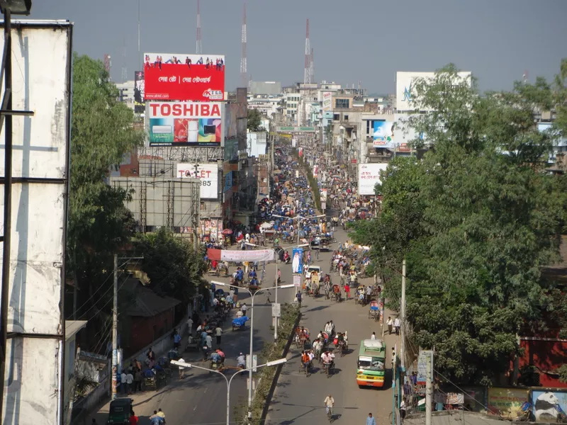 City center of Bogra, Bangladesh
