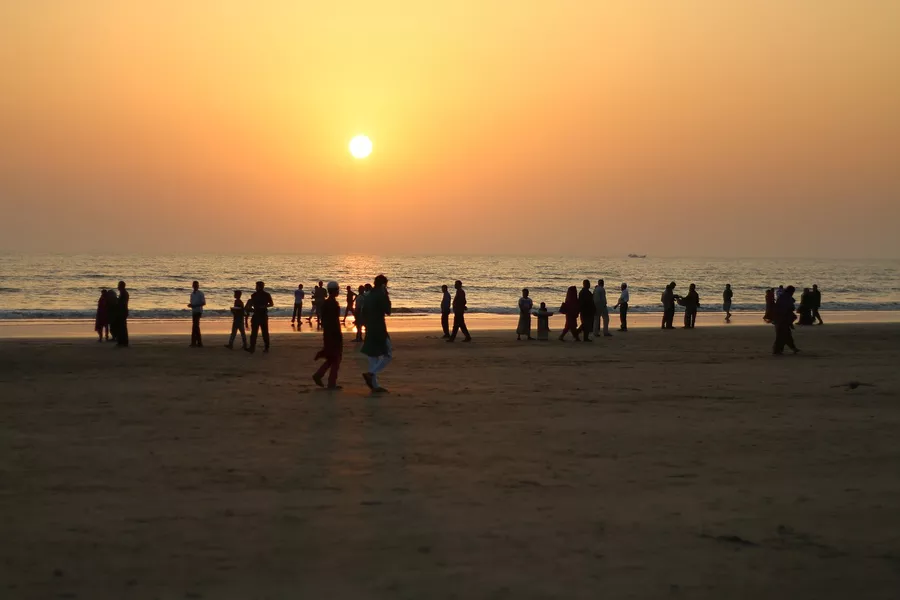 sunset in Cox’s Bazar, Bangladesh