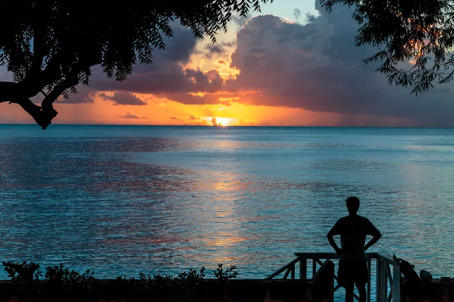 sunset in Bathsheba, Barbados