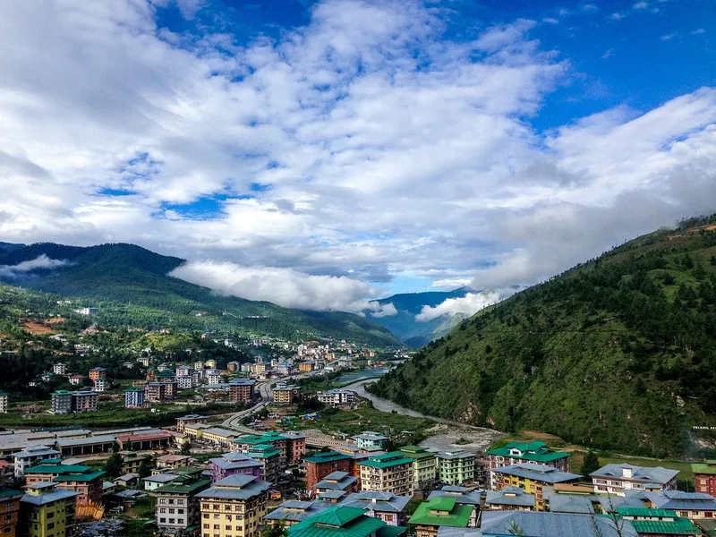 View of Phuentsholing, Bhutan