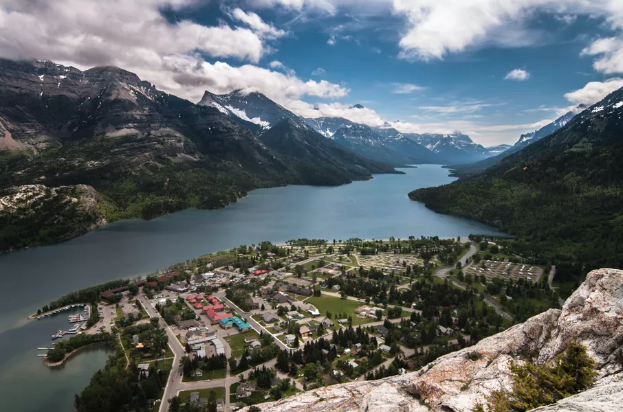 town on Waterton Lakes National Park, Canada