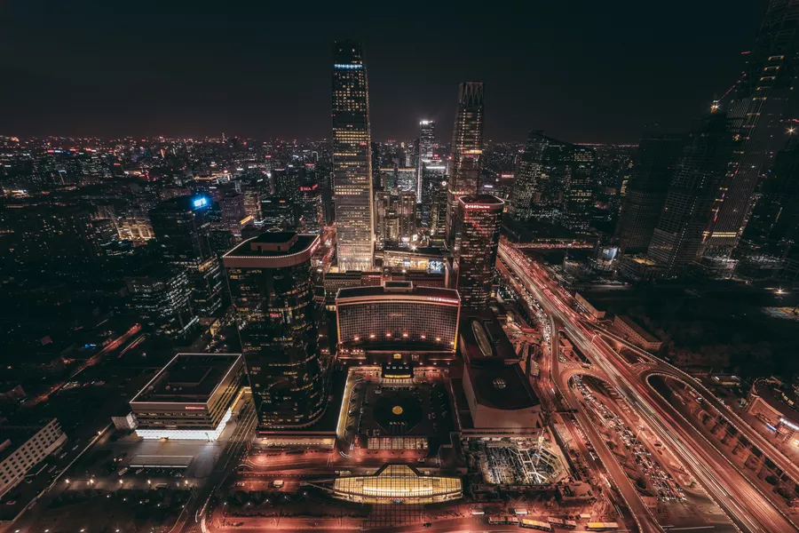 cityscape during night of Beijing, China