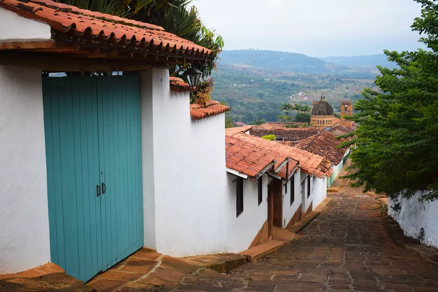stepped streets in Barichara, Colombia